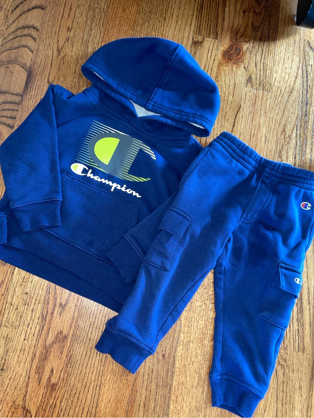 Champion Kids Navy Blue Hoodie & Joggers Set